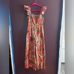 Hutch Multicolor Floral Jumpsuit with Ruffle Straps